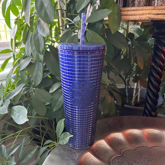STARBUCKS 2023 24 oz PURPLE Grid Tumbler - Picture 1 of 6